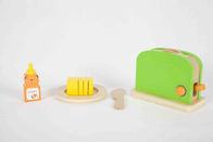اسباب بازی توستر چوبی کودک نو پا، مجموعه آشپزخانه کودکان جامد چوب