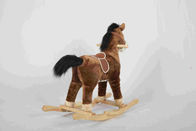 اسب کوهی 2.1KG براون چوبی اسبی با صداهای واقع بینانه / دو رشته منحنی