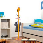 پایه مانتو کودکانه چوبی کارتونی ، پایه کلاه مخصوص کودکان 135 سانتی متر برای اتاق بازی ، اتاق خواب