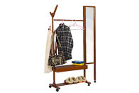 آویز کت و شلوار جامد چوب Coat با آویز آینه / قفسه