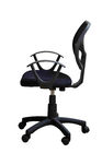 پارچه سیاه پارچه ارگونومیک دفتر صندلی کامپیوتر با مش عقب / چرخ